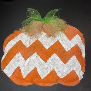 Burlap hanging pumpkin great thanksgiving front door decor